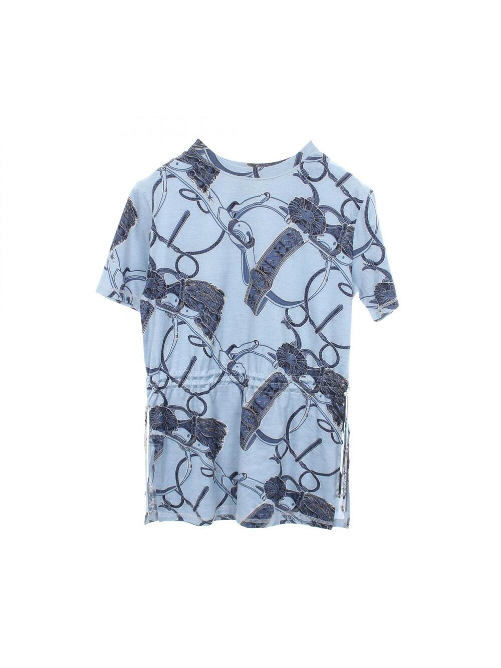 Hermes Print Tunic Short Sleeve T-Shirt #279726H51B